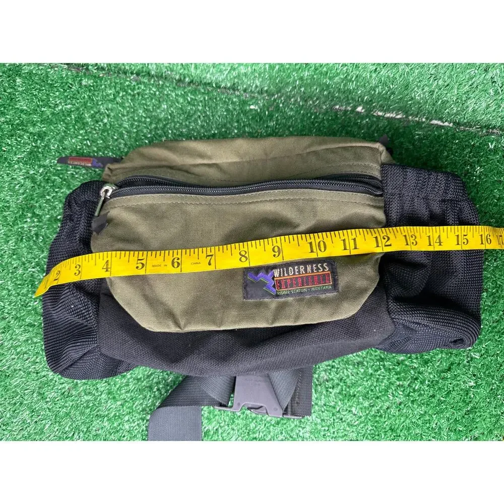 Vintage Wilderness Experience Montana Fanny Pack Green Waist Bag Hiking Camping